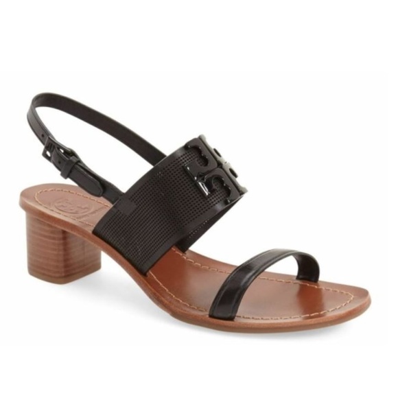 Tory Burch Shoes - tory burch black perforated leather lowell 2